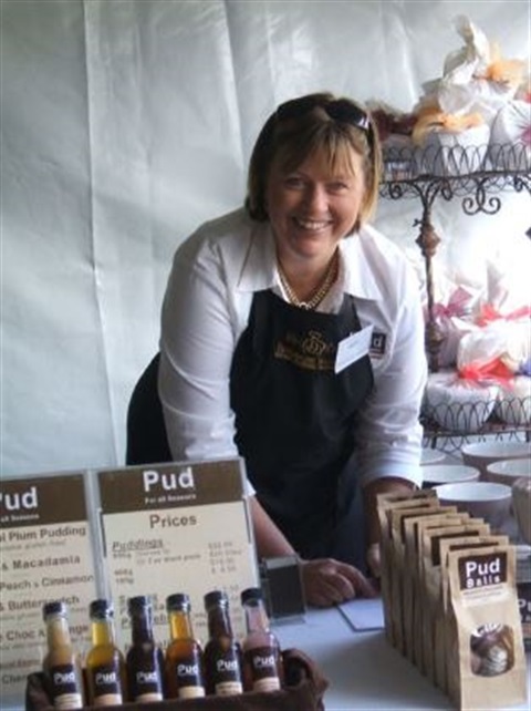 Pud (Workspace resident) at a market